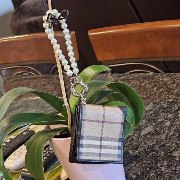 Burberry Black Nova Check Bifold Wallet wWristlet & Patch Added - Picture 14 of 17